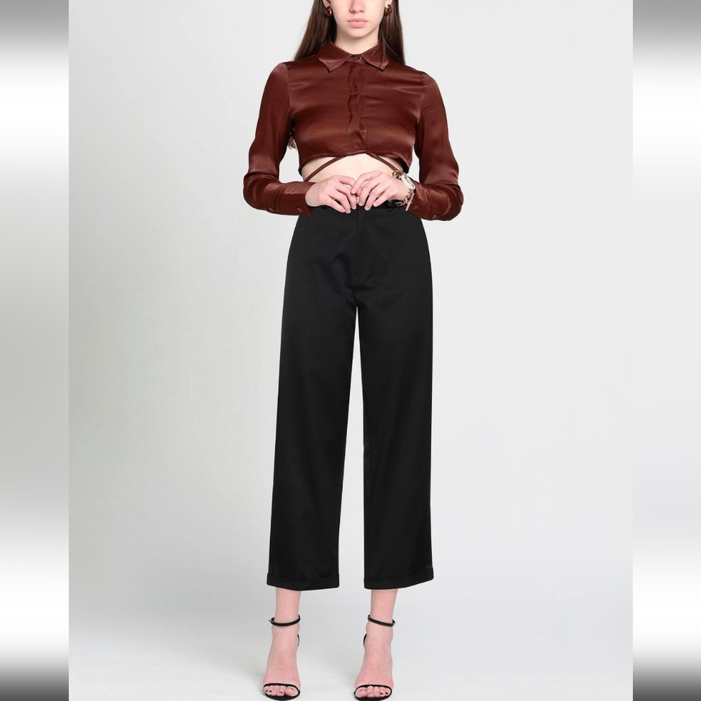 IH NOM UH NIT Black Wide Leg Canvas Pants